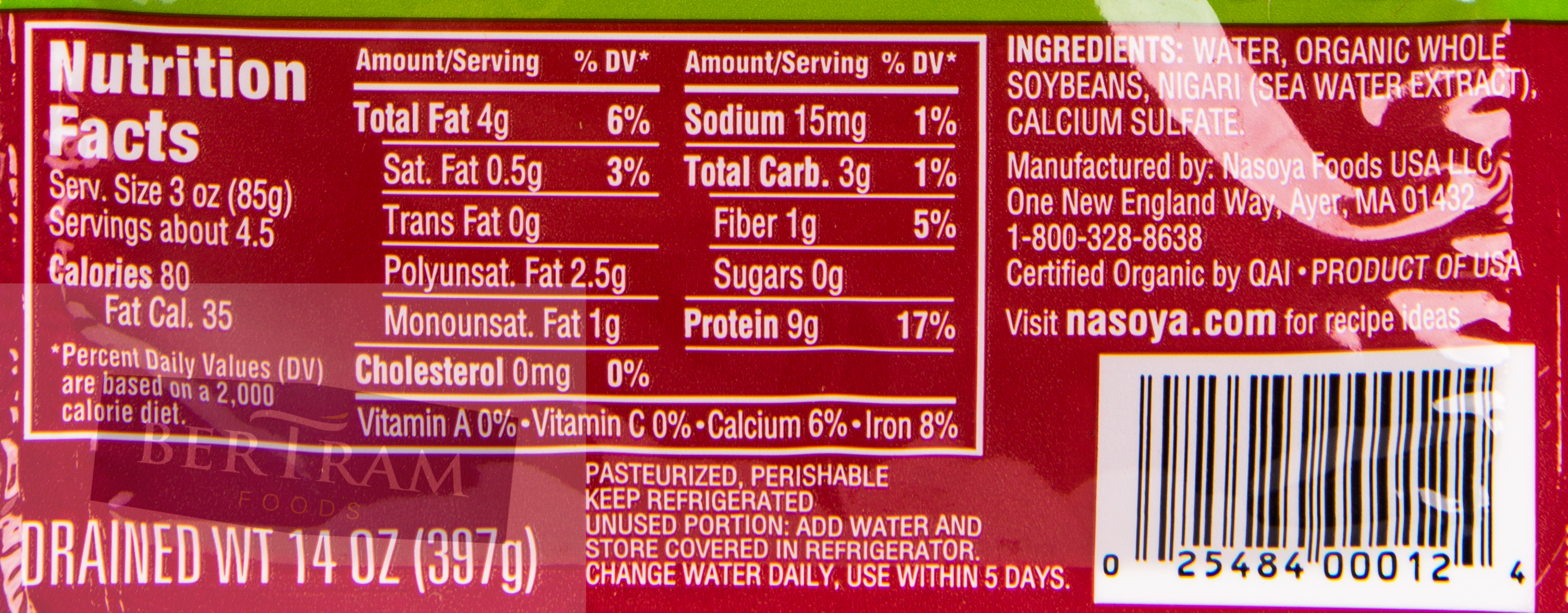 S Bertram TOFU EXTRA FIRM 6/16 OZ