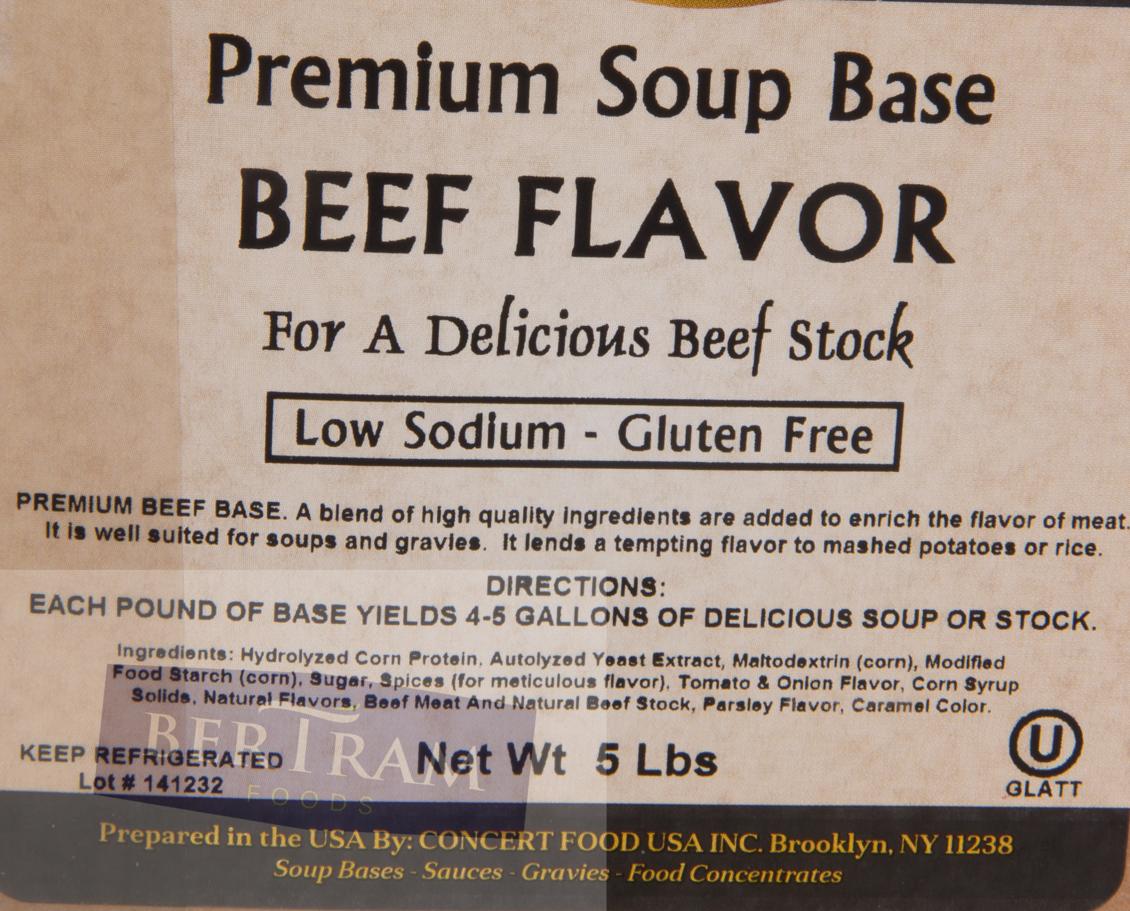 S Bertram PREMIUM BEEF BASE 2X5 LB OU MEAT (USA